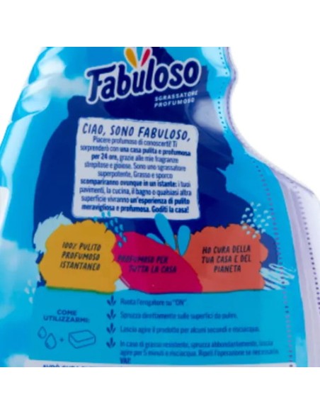 fabuloso sgrassatore profumoso spray - 600ml - freschezza lavanda: tuttocasashop.it: pulizia e cura della casa