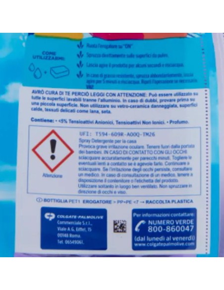 fabuloso sgrassatore profumoso spray - 600ml - freschezza lavanda: tuttocasashop.it: pulizia e cura della casa