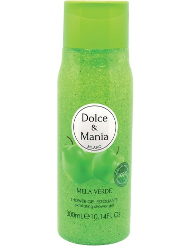 dolce & mania doccia shower gel esfoliante - 300ml - mela verde: tuttocasashop.it: igiene e cura della persona