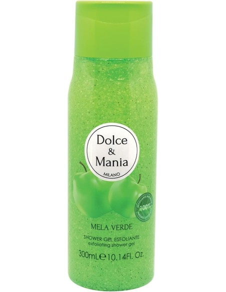 dolce & mania doccia shower gel esfoliante - 300ml - mela verde: tuttocasashop.it: igiene e cura della persona