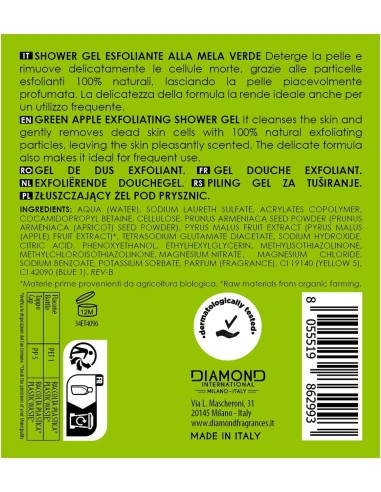 dolce & mania doccia shower gel esfoliante - 300ml - mela verde: tuttocasashop.it: igiene e cura della persona