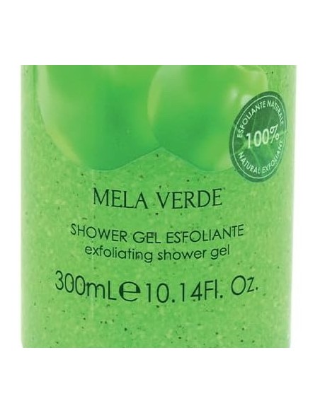 dolce & mania doccia shower gel esfoliante - 300ml - mela verde: tuttocasashop.it: igiene e cura della persona