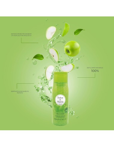 dolce & mania doccia shower gel esfoliante - 300ml - mela verde: tuttocasashop.it: igiene e cura della persona