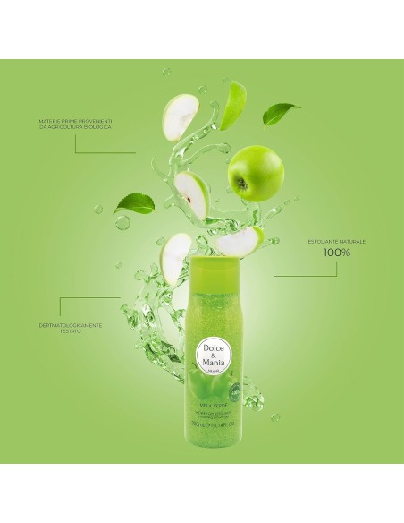 dolce & mania doccia shower gel esfoliante - 300ml - mela verde: tuttocasashop.it: igiene e cura della persona