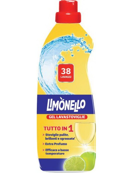 limonello gel lavastoviglie - 38 lavaggi - 684ml - al limone: tuttocasashop.it: pulizia e cura della casa
