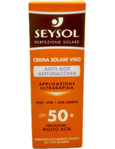 seysol crema solare viso 50ml anti-age antimacchia - spf 50+ - molto alta: tuttocasashop.it: igiene e cura della persona