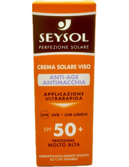 seysol crema solare viso 50ml anti-age antimacchia - spf 50+ - molto alta: tuttocasashop.it: igiene e cura della persona