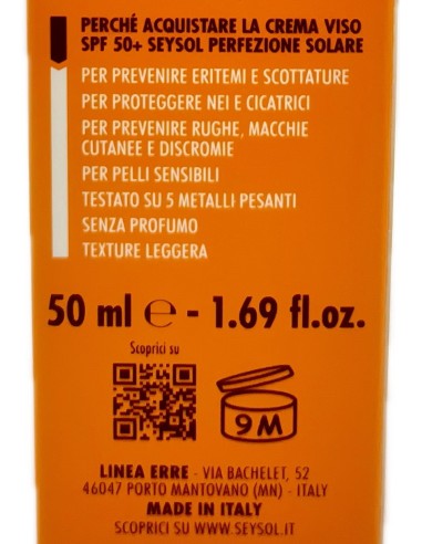 seysol crema solare viso 50ml anti-age antimacchia - spf 50+ - molto alta: tuttocasashop.it: igiene e cura della persona