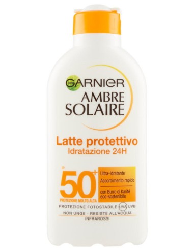 ambre solaire latte solare - 200ml - spf50+ - protezione molto alta: tuttocasashop.it: igiene e cura della persona