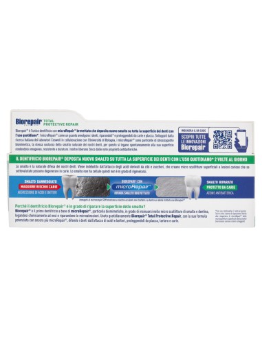 biorepair dentifricio - 75ml - total protection - protezione carie e smalto: tuttocasashop.it: igiene e cura della persona