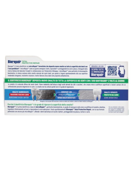 biorepair dentifricio - 75ml - total protection - protezione carie e smalto: tuttocasashop.it: igiene e cura della persona