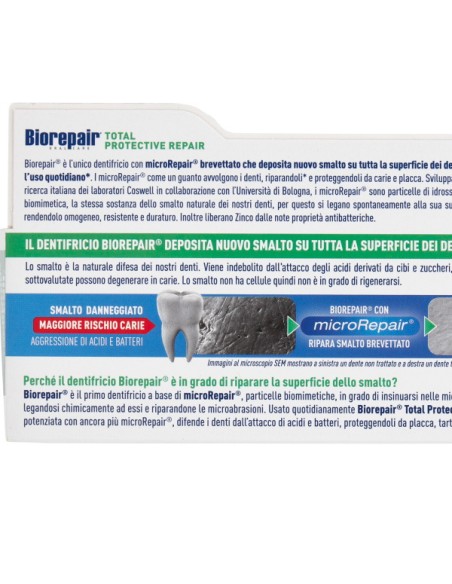biorepair dentifricio - 75ml - total protection - protezione carie e smalto: tuttocasashop.it: igiene e cura della persona