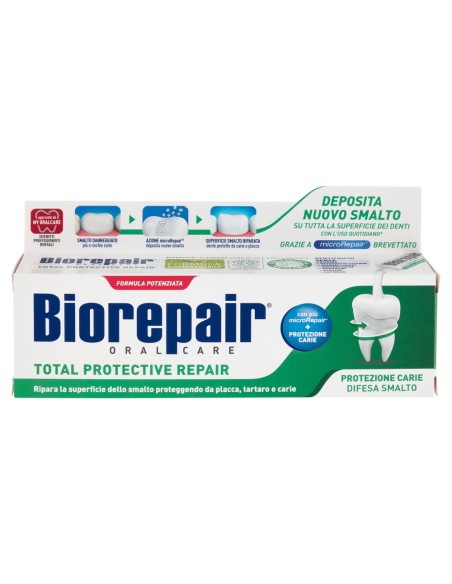 biorepair dentifricio - 75ml - total protection - protezione carie e smalto: tuttocasashop.it: igiene e cura della persona