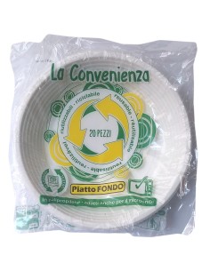 20 piatti monouso plastica bianchi extra rigidi diametro 20.5cm - fondi: tuttocasashop.it: carta & monouso