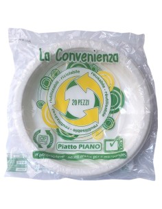 20 piatti monouso plastica bianchi extra rigidi diametro 20.5cm - piani: tuttocasashop.it: carta & monouso