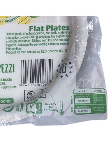 20 piatti monouso plastica bianchi extra rigidi diametro 20.5cm - piani: tuttocasashop.it: carta & monouso