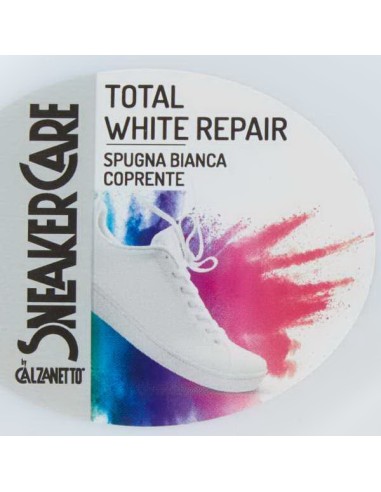calzanetto sneaker total white repair - spugna bianca coprente: tuttocasashop.it: prodotti per bucato e tessuti