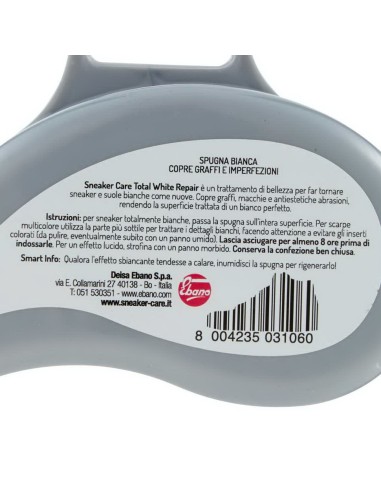 calzanetto sneaker total white repair - spugna bianca coprente: tuttocasashop.it: prodotti per bucato e tessuti
