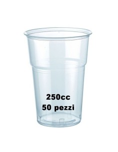 vip 50 bicchieri in plastica pp trasparenti - 250cc - birra - monouso: tuttocasashop.it: carta & monouso