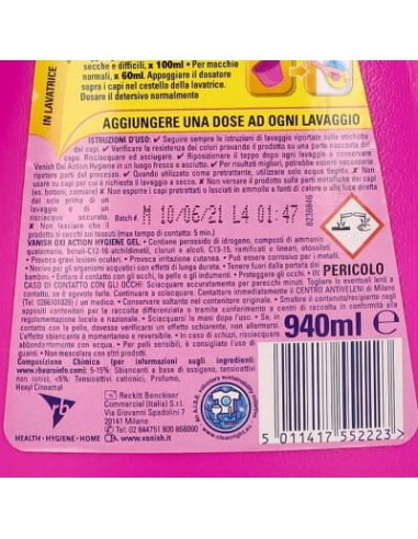 vanish oxy action gel - xxl 940ml - classico - rosa - additivo smacchiante: tuttocasashop.it: prodotti per bucato e tessuti