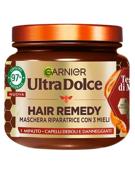 ultra dolce maschera per capelli - 340ml - tesori di miele - capelli deboli: tuttocasashop.it: igiene e cura della persona
