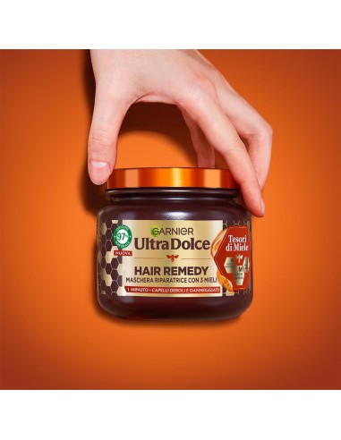 ultra dolce maschera per capelli - 340ml - tesori di miele - capelli deboli: tuttocasashop.it: igiene e cura della persona