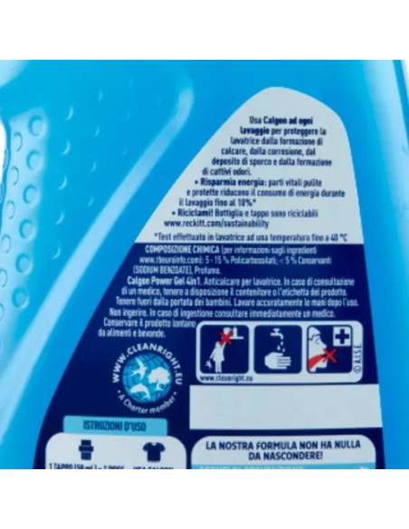 calgon gel 4 in 1 anticalcare per lavatrici - 750ml: tuttocasashop.it: prodotti per bucato e tessuti