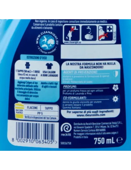 calgon gel 4 in 1 anticalcare per lavatrici - 750ml: tuttocasashop.it: prodotti per bucato e tessuti
