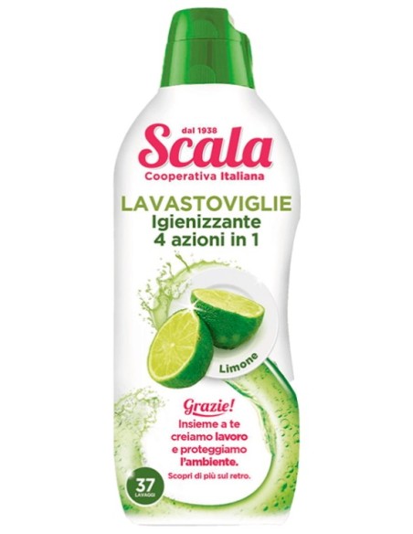 scala detersivo gel per lavastoviglie - 37 lavaggi 750ml - limone: tuttocasashop.it: pulizia e cura della casa