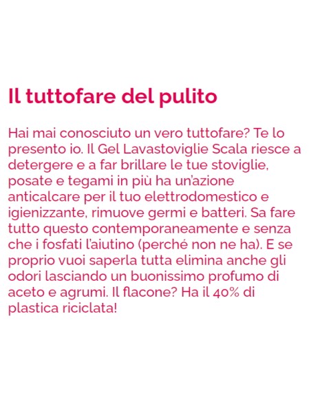 scala detersivo gel per lavastoviglie - 37 lavaggi 750ml - limone: tuttocasashop.it: pulizia e cura della casa