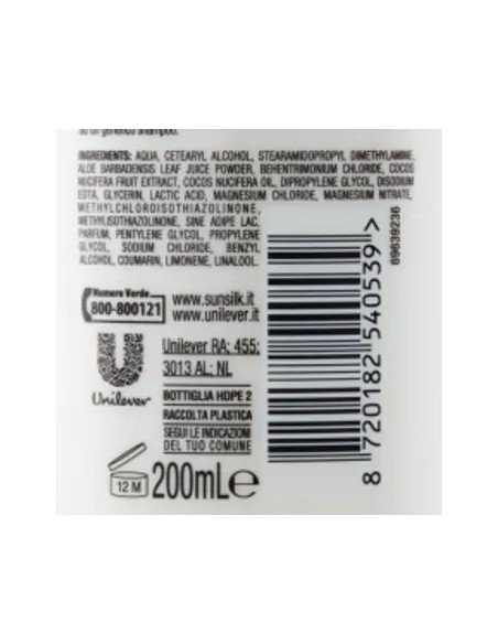 sunsilk balsamo 200ml cocco e aloe vera - per capelli secchi e sfibrati: tuttocasashop.it: igiene e cura della persona