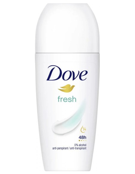 dove deodorante roll-on 50ml - fresh 48h - no alcool: tuttocasashop.it: igiene e cura della persona