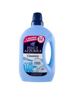 felce azzurra detersivo lavatrice liquido - 32 lavaggi - 1595ml - classico: tuttocasashop.it: prodotti per bucato e tessuti