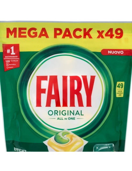 fairy all in one detersivo per lavastoviglie - 49 capsule - lemon: tuttocasashop.it: pulizia e cura della casa