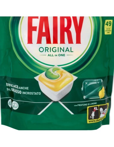 fairy all in one detersivo per lavastoviglie - 49 capsule - lemon: tuttocasashop.it: pulizia e cura della casa