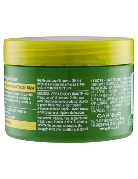 fructis garnier cera discipilante per capelli - 75ml - 02 forte: tuttocasashop.it: igiene e cura della persona