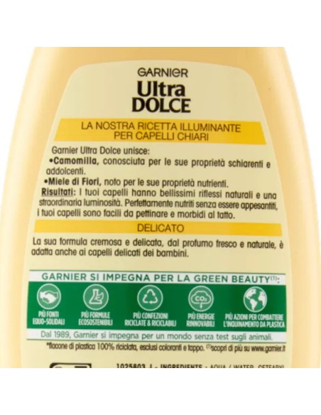 ultra dolce balsamo 200ml - camomilla illuminante e miele di fiori: tuttocasashop.it: igiene e cura della persona