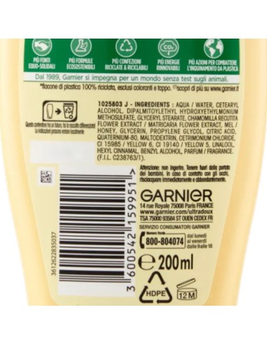 ultra dolce balsamo 200ml - camomilla illuminante e miele di fiori: tuttocasashop.it: igiene e cura della persona