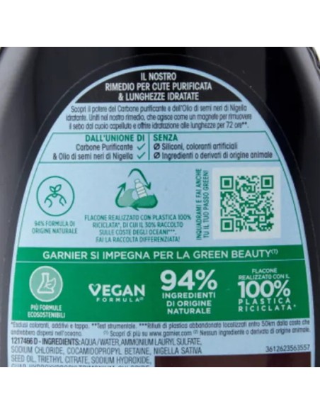 ultra dolce shampoo 250ml - carbone magnetico - cute grassa lunghezze secche: tuttocasashop.it: igiene e cura della persona
