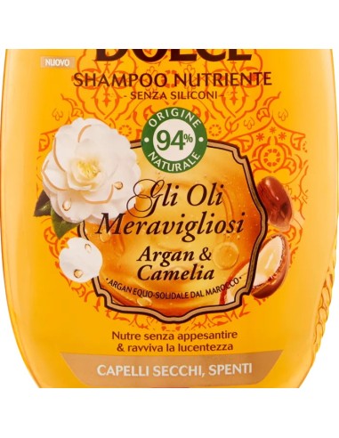 ultra dolce shampoo 250ml - gli oli meravigliosi argan & camelia - secchi: tuttocasashop.it: igiene e cura della persona