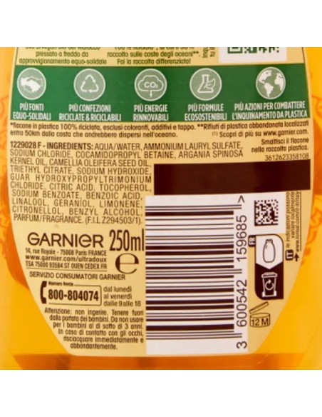 ultra dolce shampoo 250ml - gli oli meravigliosi argan & camelia - secchi: tuttocasashop.it: igiene e cura della persona