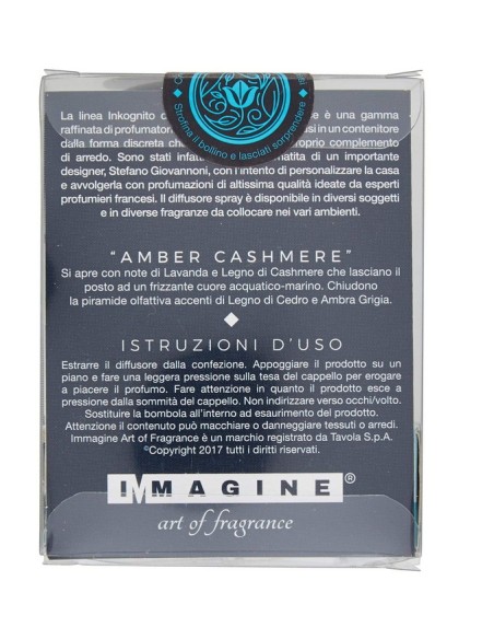 inkognito deodorante per ambienti spray 10ml - amber cashmere: tuttocasashop.it: pulizia e cura della casa