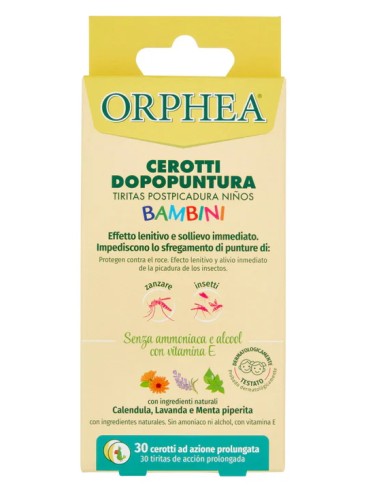 orphea 30 cerotti dopopuntura bambini - azione prolungata sollievo immediato: tuttocasashop.it: igiene e cura della persona