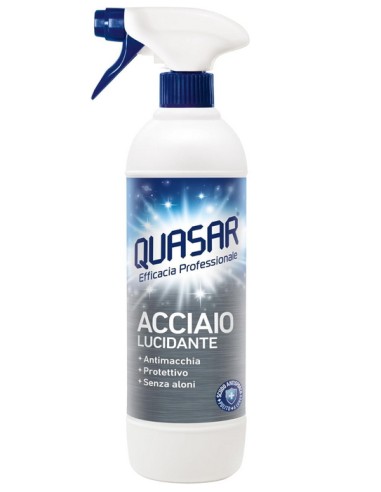 quasar acciaio detergente spray - 680ml - con erogatore: tuttocasashop.it: pulizia e cura della casa