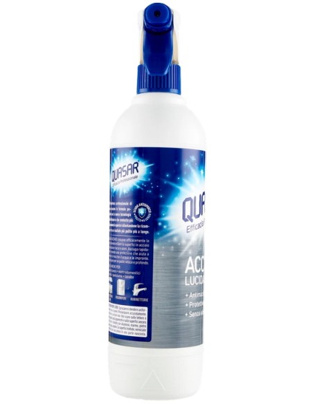 quasar acciaio detergente spray - 680ml - con erogatore: tuttocasashop.it: pulizia e cura della casa