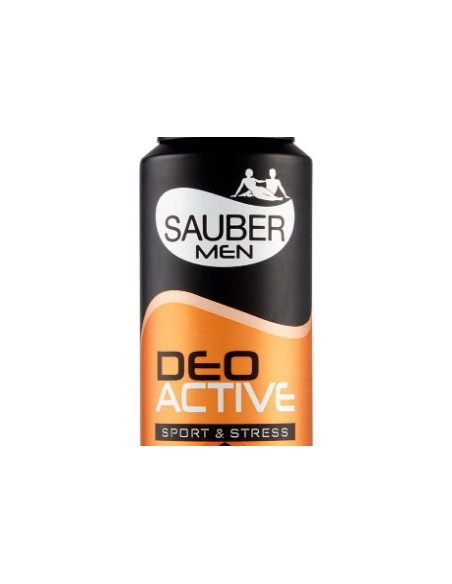 sauber deodorante spray 150ml - men deo active sport & stress 48h no alcool: tuttocasashop.it: igiene e cura della persona