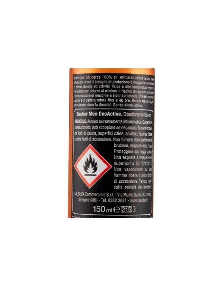 sauber deodorante spray 150ml - men deo active sport & stress 48h no alcool: tuttocasashop.it: igiene e cura della persona