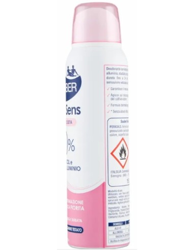 sauber deodorante spray 150ml deo sens - no alcool - senza sali di alluminio: tuttocasashop.it: igiene e cura della persona
