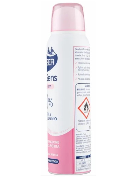sauber deodorante spray 150ml deo sens - no alcool - senza sali di alluminio: tuttocasashop.it: igiene e cura della persona
