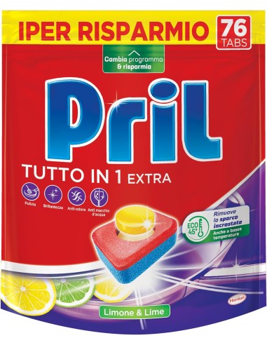 pril classico detersivo per lavastoviglie in pastiglie - 76 tabs: tuttocasashop.it: pulizia e cura della casa